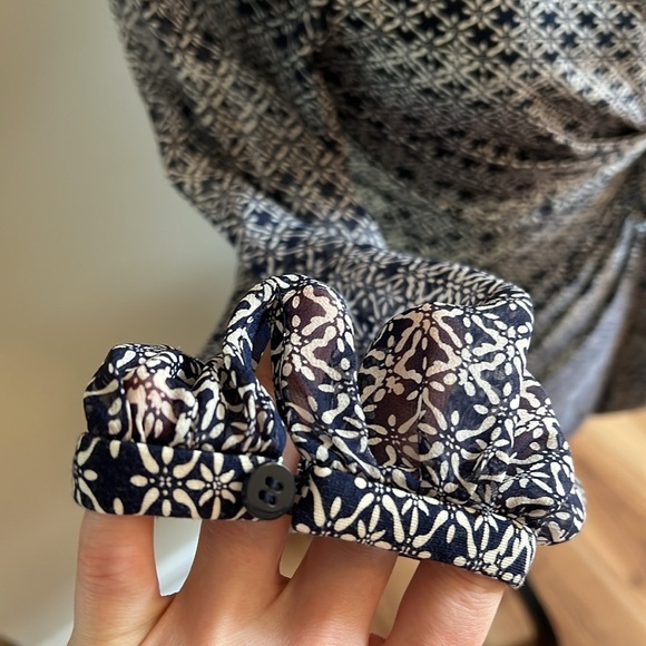 Diane Von Furstenberg Sigourney Wrap Dress Navy Floral - Picture 7 of 12